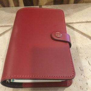 Filofax, Pillarbox Red, Thick genuine leather personal organizer
